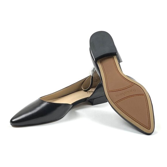 Franco Sarto Slide Black Leather d'Orsay Flat, 9.5 - Picture 6 of 9